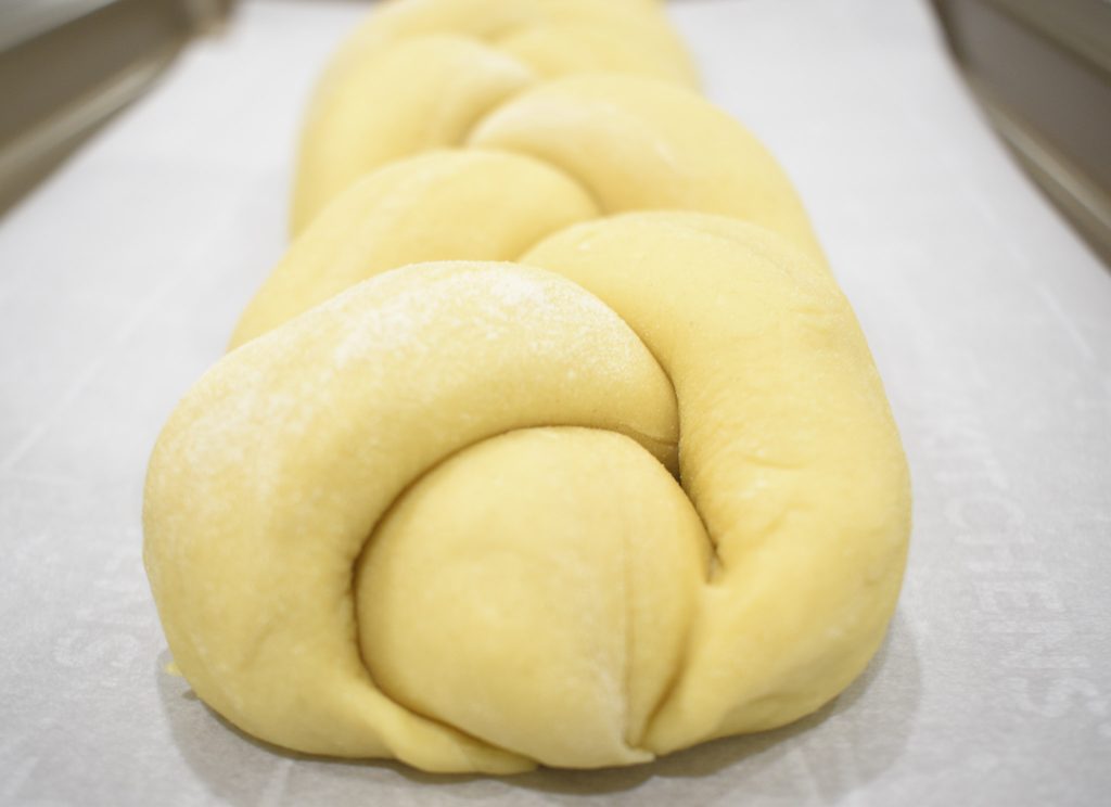 Brioche dough braid